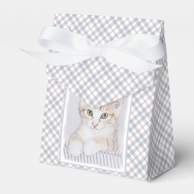 Ballotins Tabby Orange Kitten Peinture - Art Chat original (Verso)