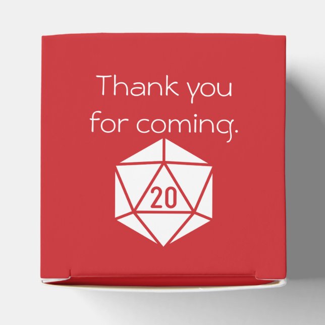 Ballotins Tabletop Chic en boîte de faveur Cerise (Haut)