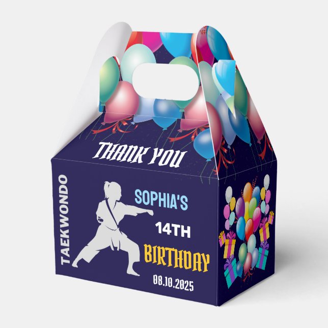 Ballotins Taekwondo fête d'anniversaire, joueuse de taekwond (Arrière)