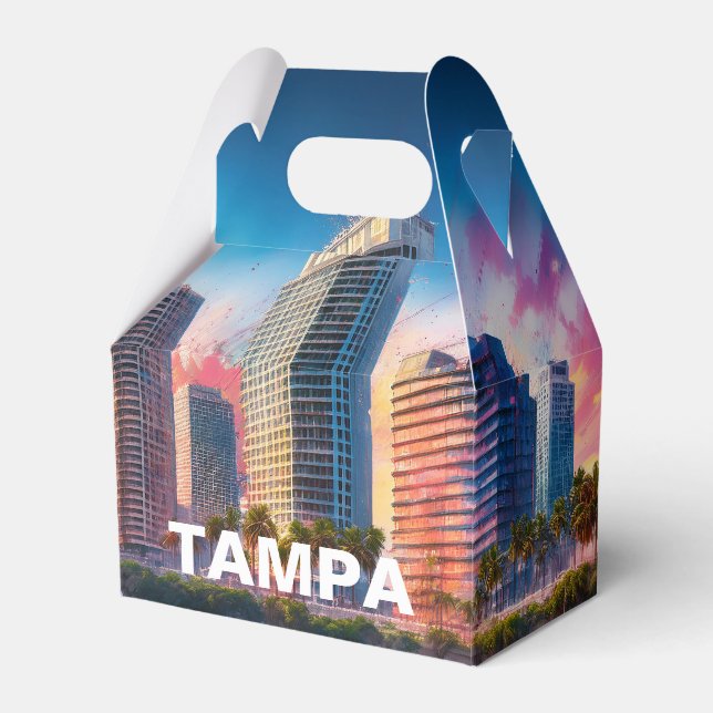 Ballotins Tampa Skyline Art Abstrait (Verso)