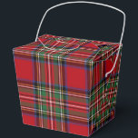 Ballotins Tartan Red Green Check Stewart Plaid<br><div class="desc">Complete your gifting needs with this cute plaid Stewart tartan pattern favor box for any special occasion including birthdays,  anniversaries,  holidays</div>