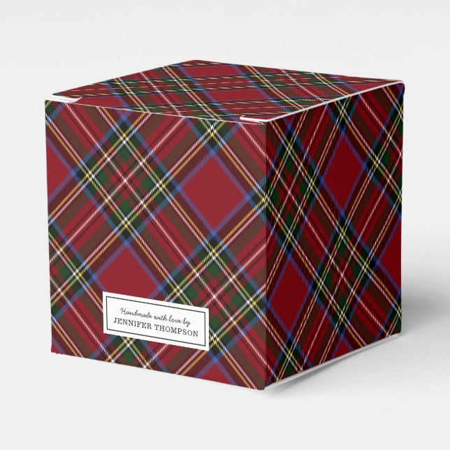 Ballotins Tartan Rouge Classique de Fêtes (Verso)