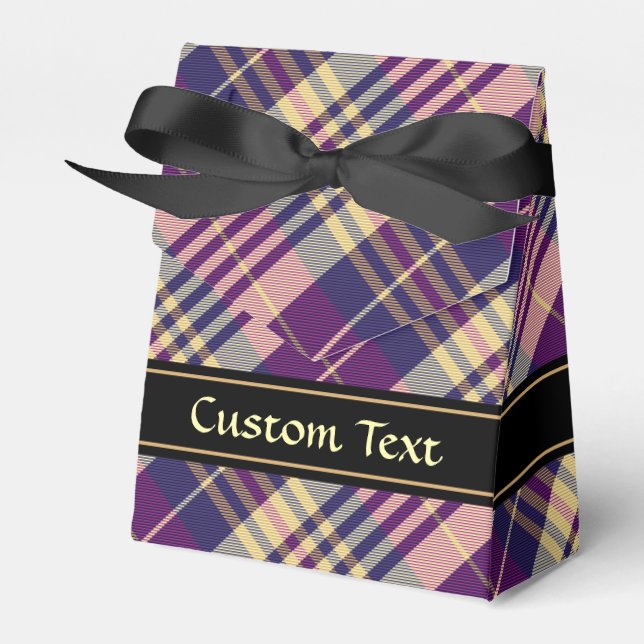 Ballotins Tartan Violet, Or et Bleu (Verso)