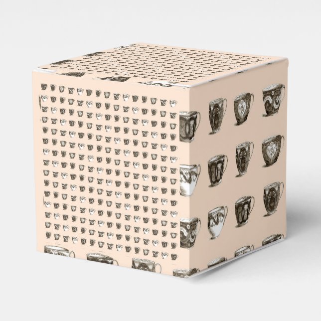 Ballotins Tasses à café et thé sur la pêche (Verso)