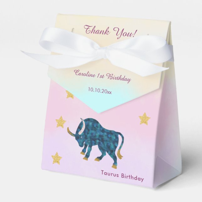 Ballotins Taureau Céleste Aquarelle | 1er Anniversaire (Verso)
