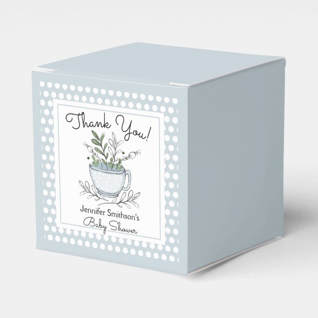 Ballotins Tea Cup Tea Party Baby shower Merci (Verso)