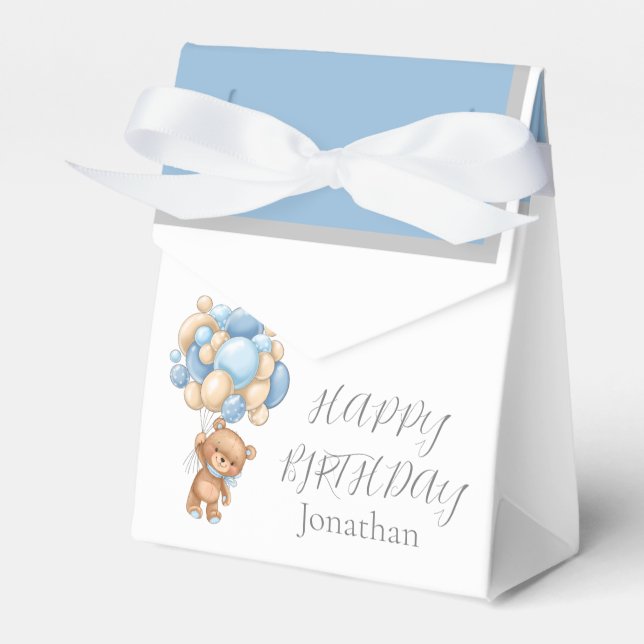 Ballotins Teddy Balloon Attendre Anniversaire Garçon Balloti (Verso)