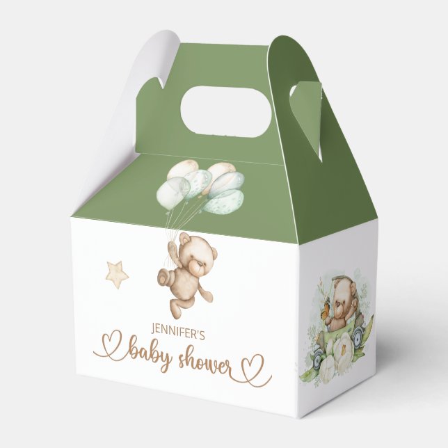 Ballotins Teddy Bear Baby Bear Baby shower Floral Ballotin (Verso)