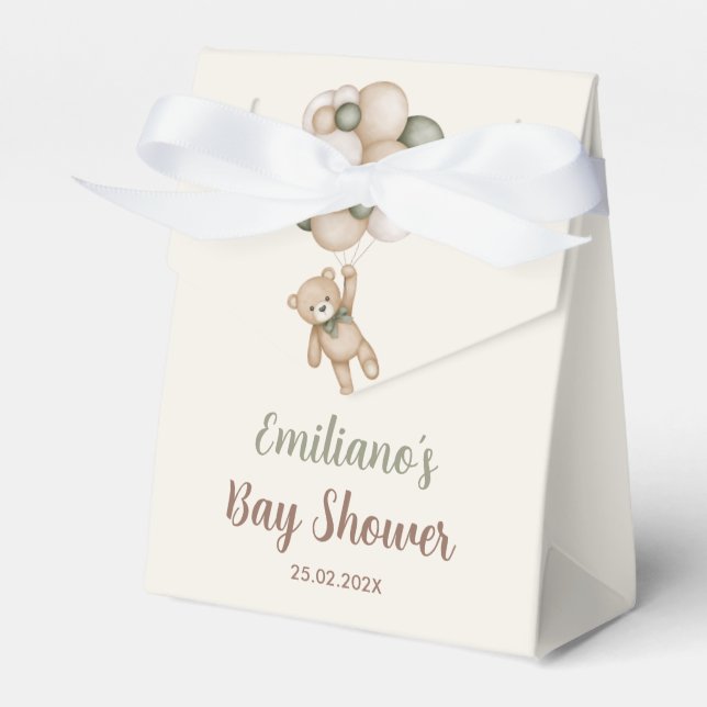 Ballotins Teddy Bear Baby shower Boy (Verso)