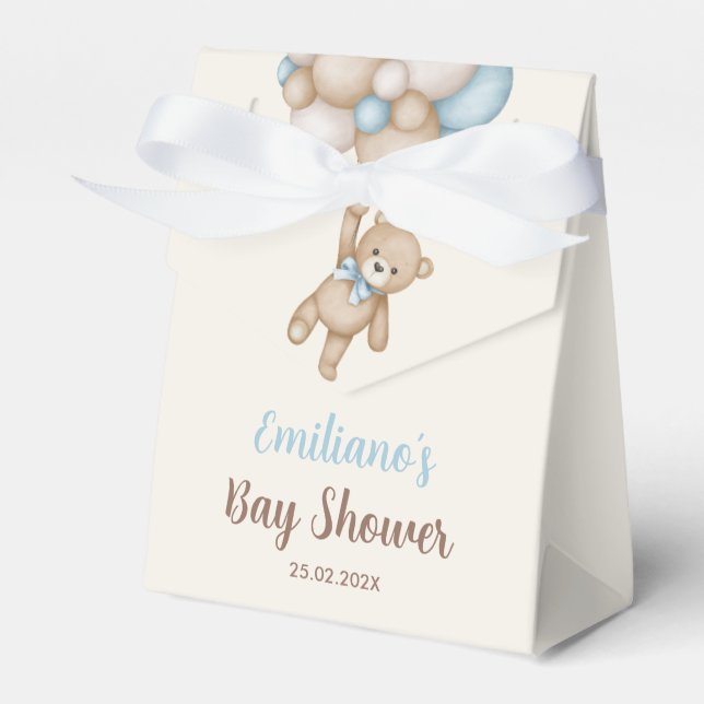 Ballotins Teddy Bear Baby shower Boy (Verso)