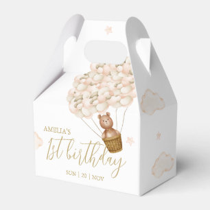 Ballotins Teddy Bear Gold Balloons fête d'anniversaire