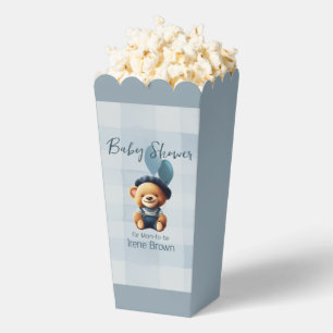 Ballotins Teddy Bear Jean Baby shower Bleu