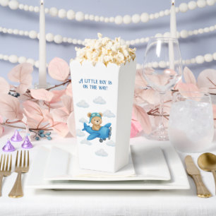 Ballotins Teddy Bear sur avion Baby shower Ballotin
