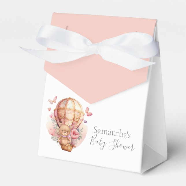 Ballotins Teddy Hot Air Balloon rose Ballotin d'attente (Verso)