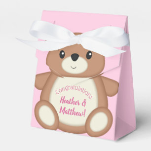 Ballotins Teddy Ours Baby shower Rose fille