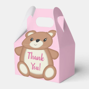 Ballotins Teddy Ours Baby shower Rose fille