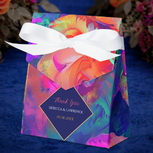 Ballotins Tente de mariage Fleurs Colorées Brillantes Chic