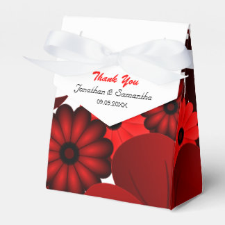 Ballotins Tente Florale rouge et blanche avec Ballotin en ru