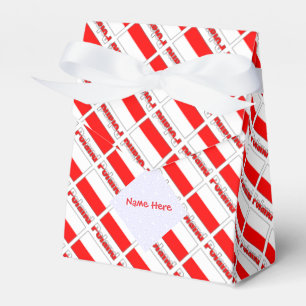 Ballotins Tente personnalisée avec nom rouge et drapeau de l