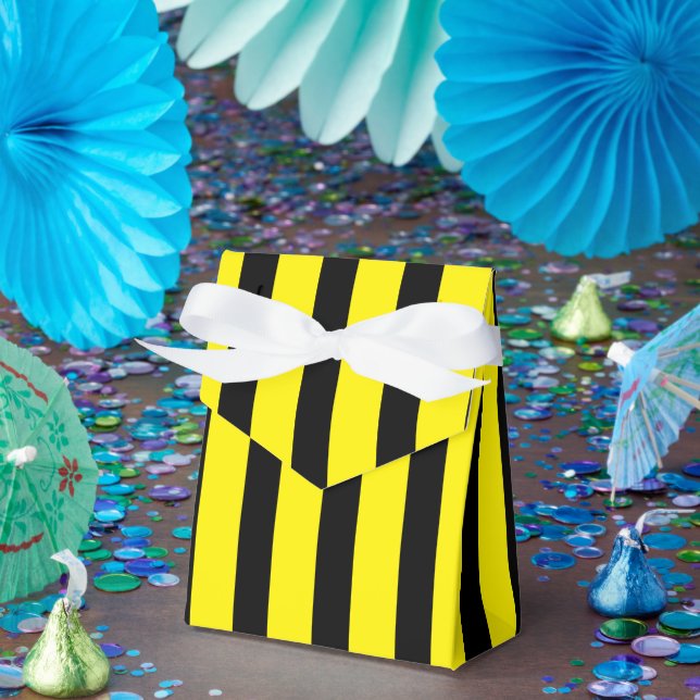 Ballotins Tente rayée jaune clair et noire classique (Fête)