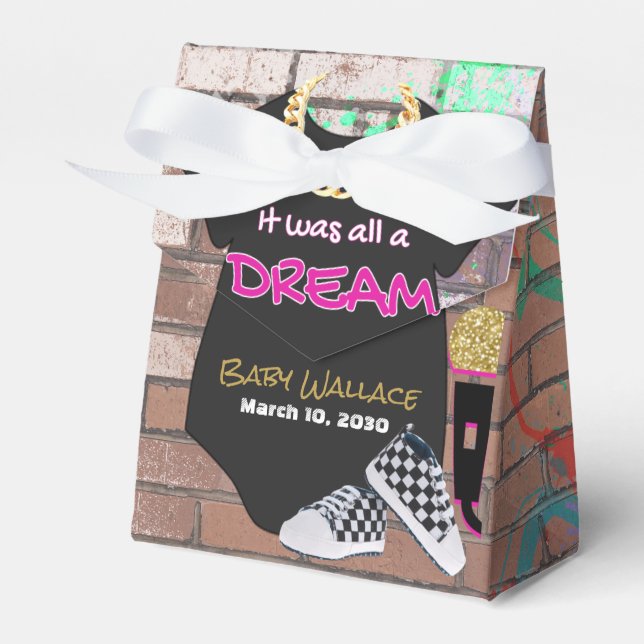 Ballotins Tentes de Baby shower Hip hop des années 90 (Verso)