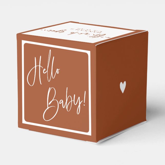 Ballotins Terracotta Bohemian Earthy Hello Baby shower (Arrière)