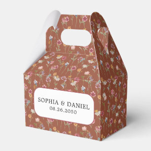 Ballotins Terracotta Fleur sauvage Mariage Favor Box