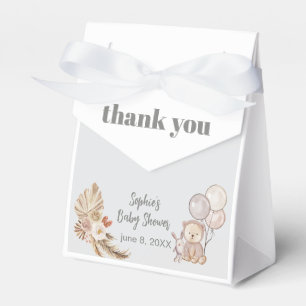 Ballotins Terracotta Pampas Boho mignonne Baby shower Ours