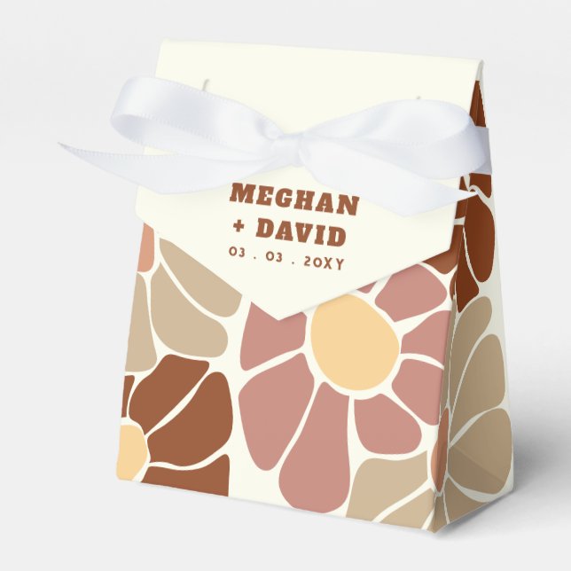 Ballotins Terracotta Retro Super Boho Chic Floral Mariage (Verso)