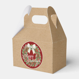 Ballotins Terrain Décembre Classé Avec Vacances Bow Blanc