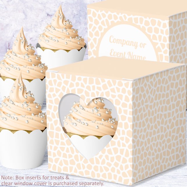 Ballotins Terrazzo - Orange Peach Heart Ballotin (Terrazzo - Orange Peach Heart Favor Box - Cupcakes by Leapfroglisics Shop)