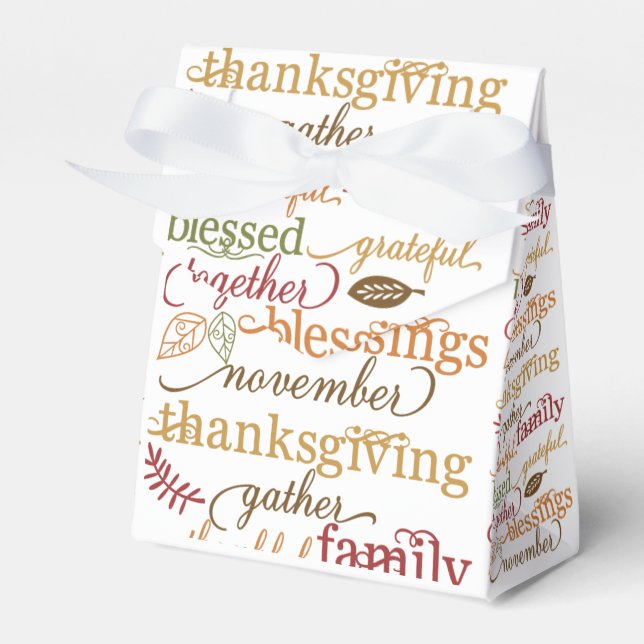 Ballotins Thanksgiving Sentiments Food Treat Bags (Verso)