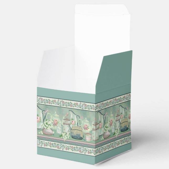 Ballotins Thé Turquoise vintage & Cube Rose Ballotin (Ouvert)