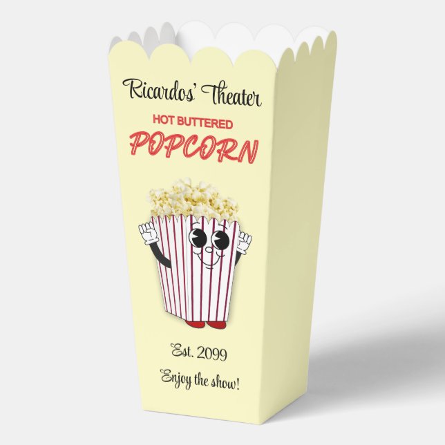 Ballotins Théâtre De Film Familial Avec Popcorn Cartoon Art (Recto)