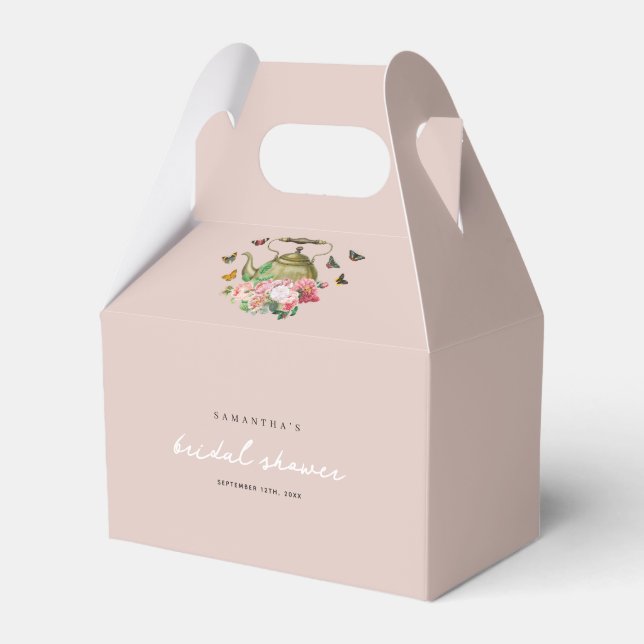 Ballotins Théière Fête Rose Floral Papillons Shower de Maria (Verso)