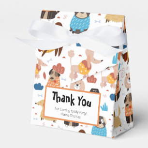 Ballotins Thème d'anniversaire du chien de caricature mignon