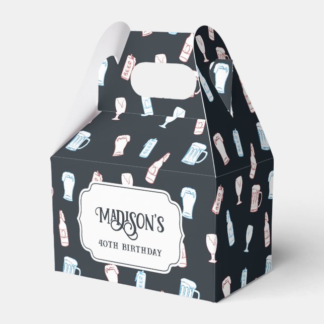 Ballotins Thème de fête de bière rustique dessiné à la main  (Verso)