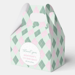 Ballotins Thème de golf rose vert Preppy pour une fête d'ann