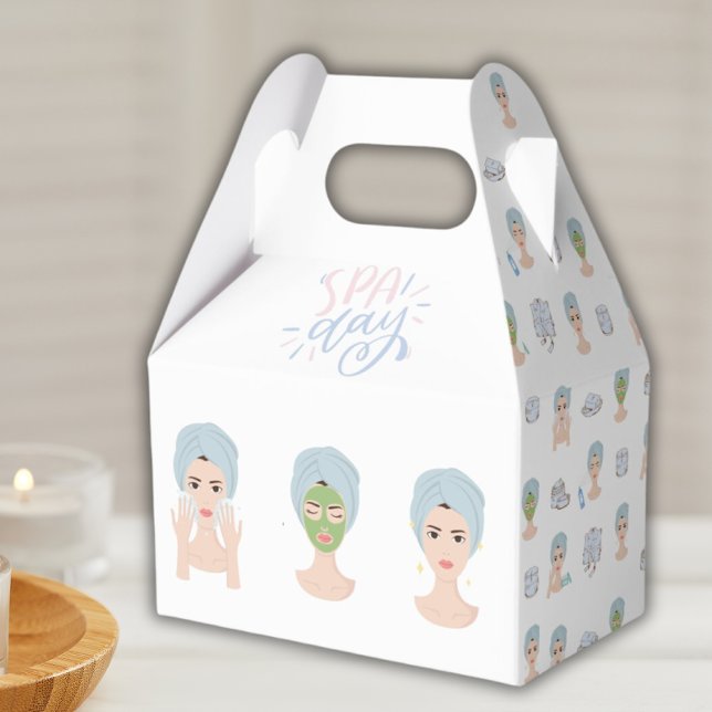 Ballotins Thème de jour spa - Fête FavorBox (Spa theme birthday -  goodie bag for party favors)