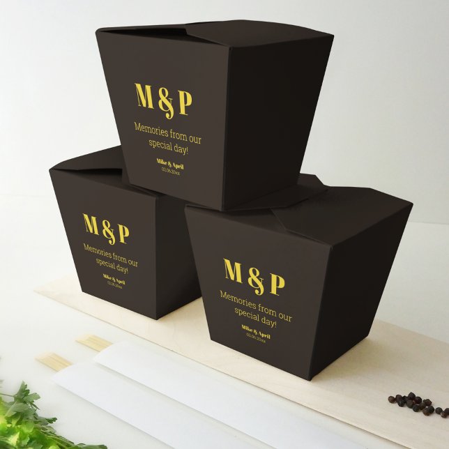 Ballotins Thème de Mariage doré noir riche (Customize your wedding return gifts in such a way that matches your theme.)