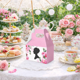 Ballotins Thème floral rose pour anniversaire avec goûter à