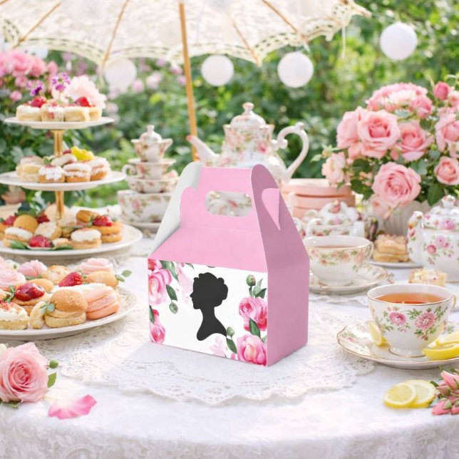 Ballotins Thème floral rose pour anniversaire avec goûter à  (Créateur téléchargé)