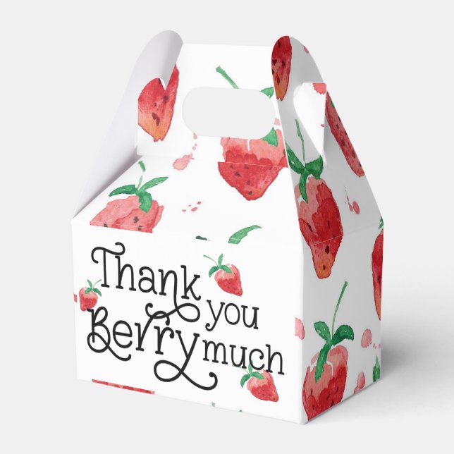 Ballotins thème fraise, premier anniversaire, cl anniversair (Verso)