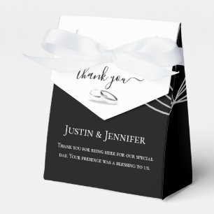 Ballotins Thème Mariage noir blanc personnalisé