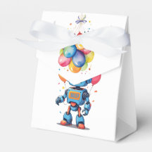 thème robot avec aquarelle ballons