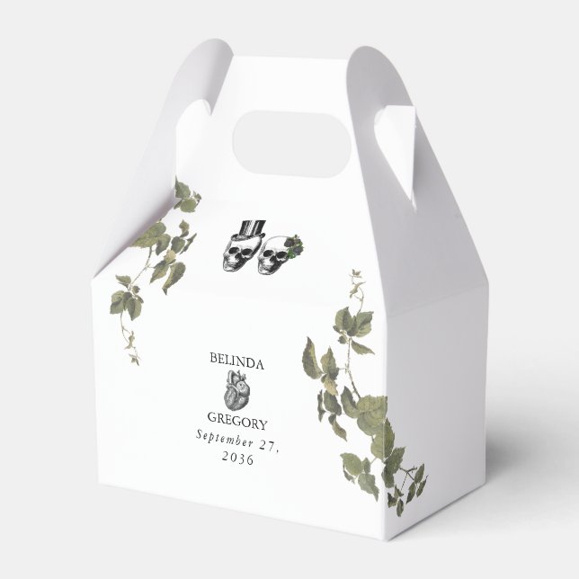 Ballotins Til Death Coeur gothique Mariage des crânes florau (Verso)