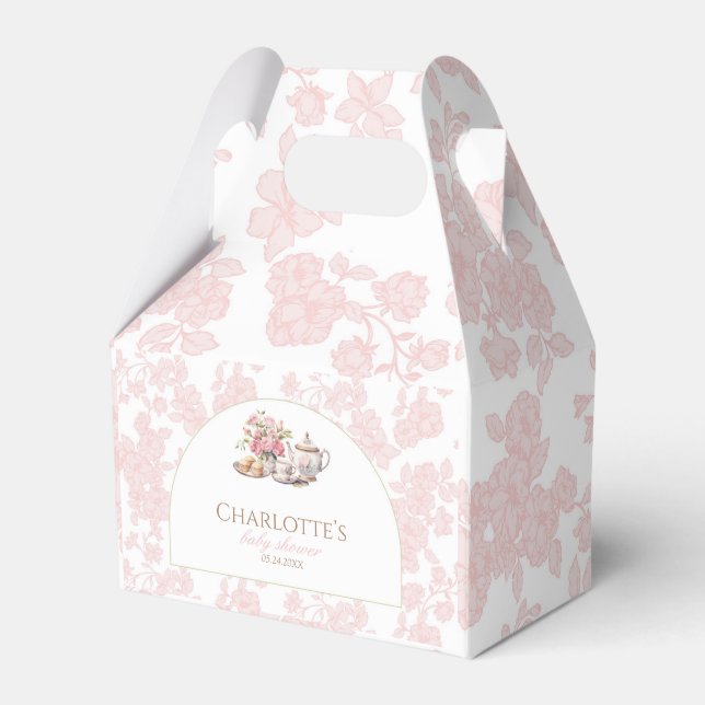 Ballotins Time for Tea Baby Shower Elegant Tea Party (Verso)