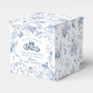 Ballotins Toile bleue Citrouille Baby shower d'automne franç