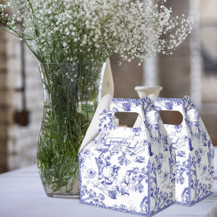 Ballotins Toile bleue et blanche de Jouy Fête des mariées