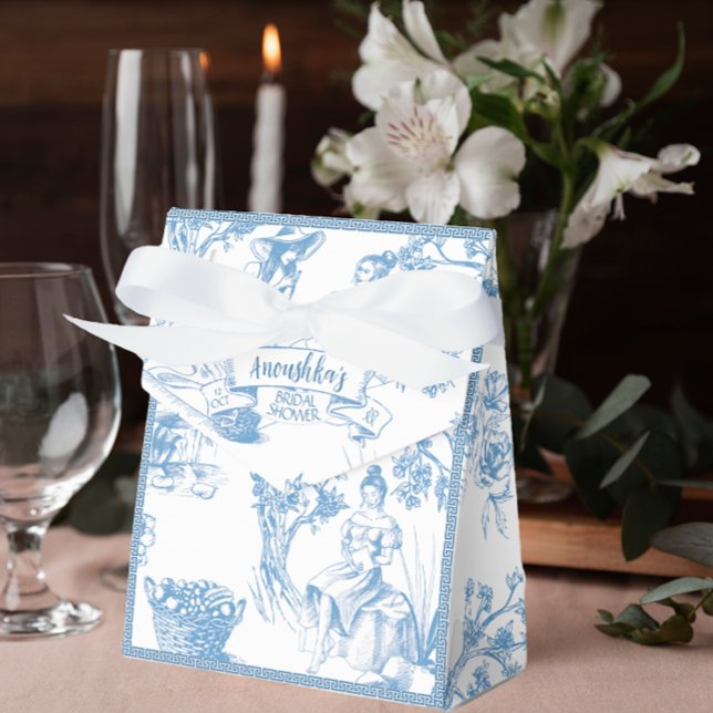 Ballotins Toile bleue et blanche de Jouy Fête des mariées (Créateur téléchargé)